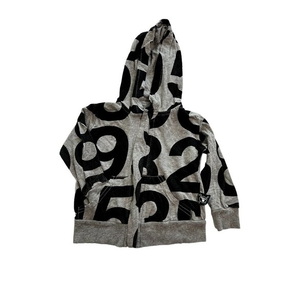 Nununu Numbers Zip Hoodie in Grey - Picture 1 of 3